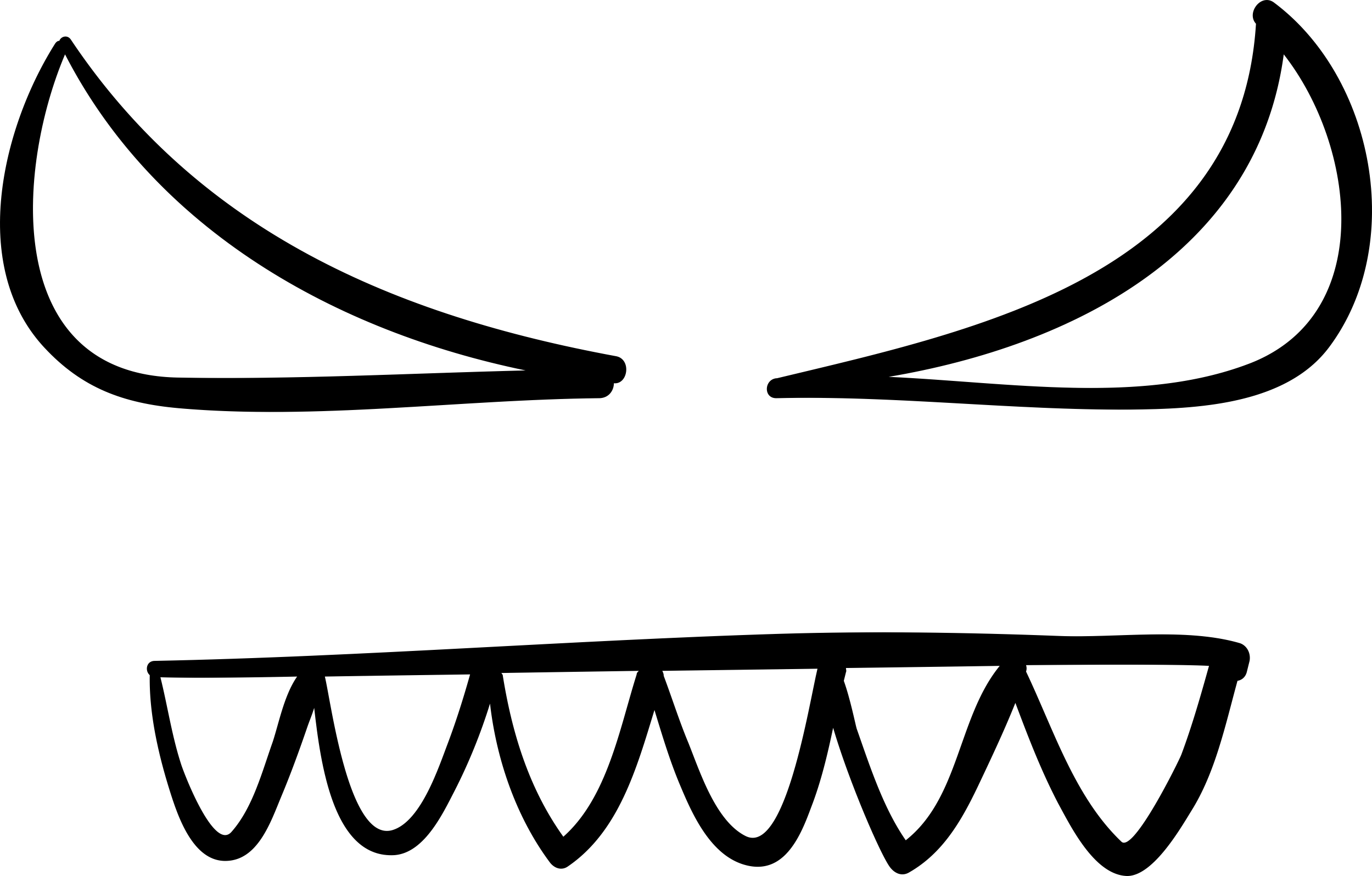 Devil Eyes And Teeth Of Halloween Svg Line Art Free Vectors